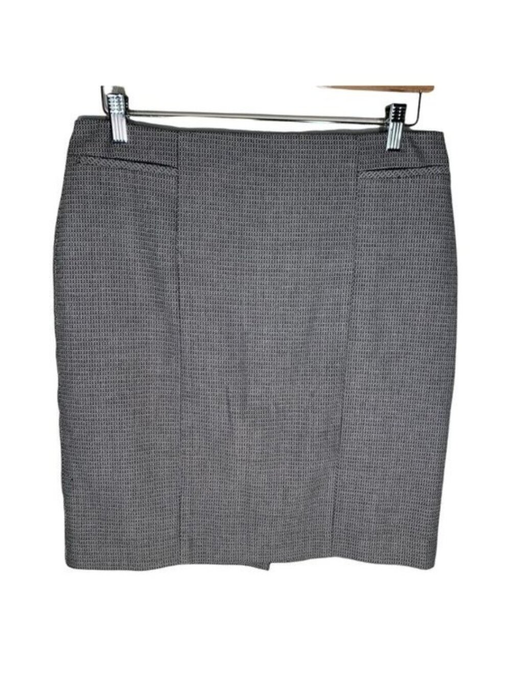 Halogen Black Pencil Skirt Textured Career Office Size 10
